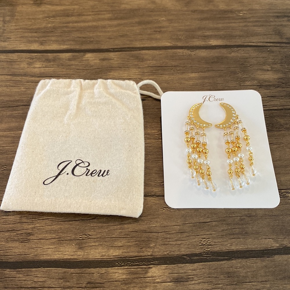 J. Crew Franchi Moon Pearl Earrings - Picture 8 of 12